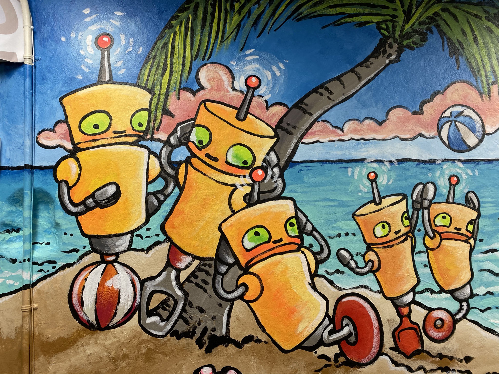 Central Corona mural wide view