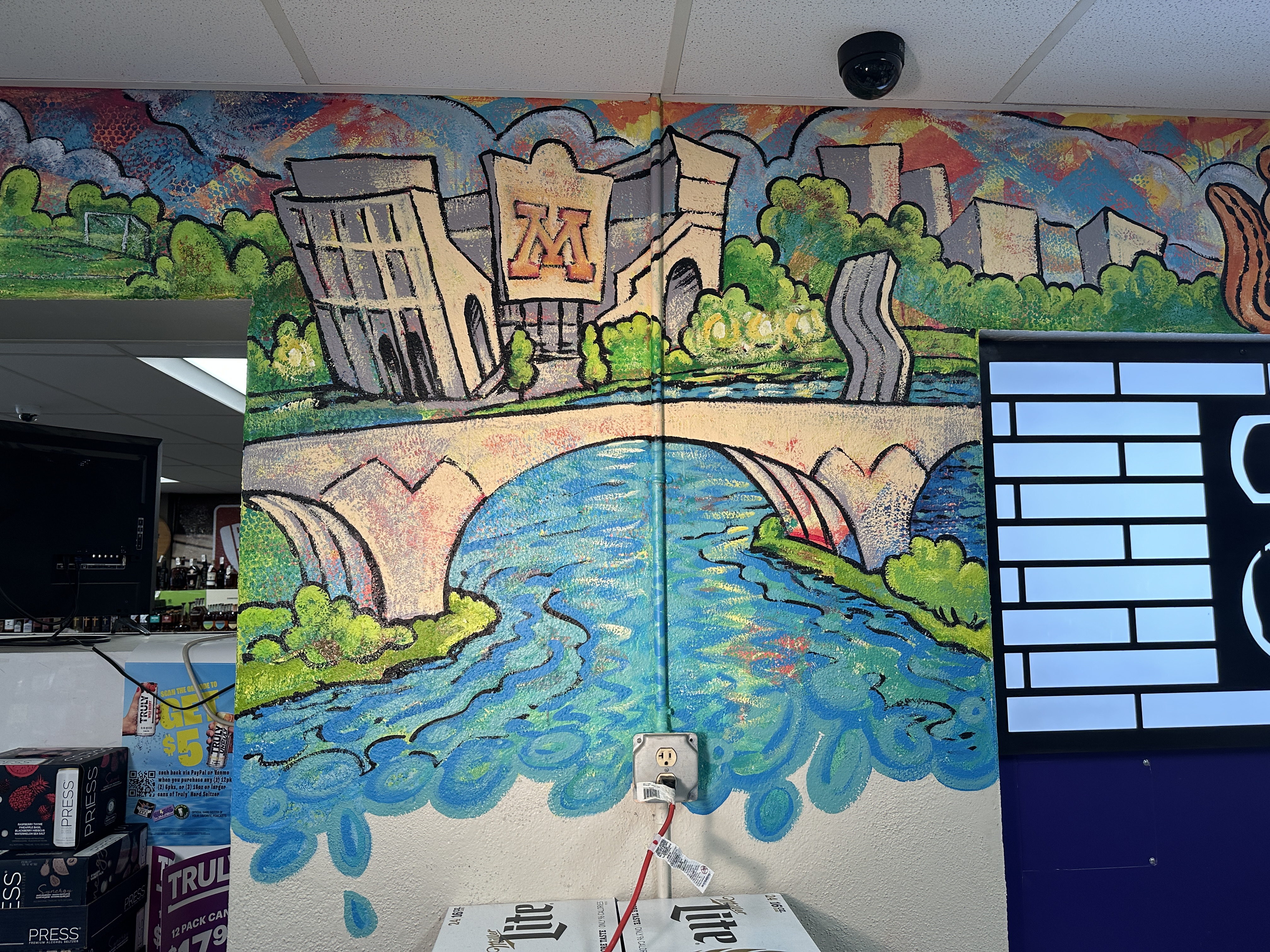 Skylines and Sports mural sports section